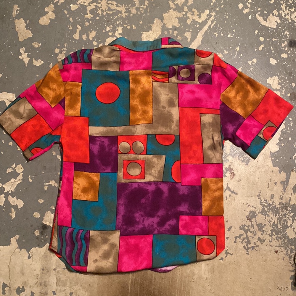 Caliche Collection Patterned Multicolored Button-… - image 3